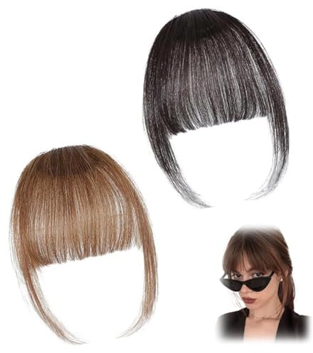 Frange à clips x2 - Cheveux naturels et style tendance Frange à Clips, Frange a Clip Cheveux, Frange a Clip Cheveux Naturel, Frange Mini Frange de Cheveux Mode - Extension rapide et facile