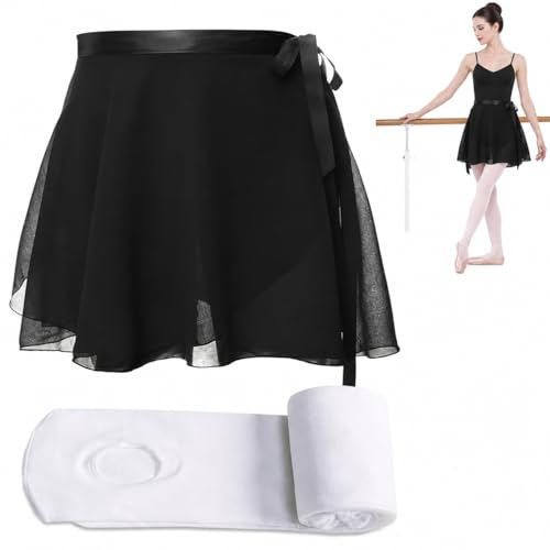 CZAYEFNH Jupe de Danse Classique pour Femme - Tutu Noir élégant avec Jupe à Paillettes - Confortable et adapté à Toutes Les Tailles, Parfait pour Le Ballet, la Danse et Autres activités