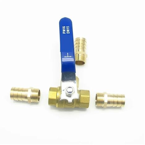 4mm 6mm 8mm 10mm 12mm 14mm 16mm 19mm Hose Barb Full Port T-Port Three Way Brass Ball Valve Connector For Water Oil Air Gas(Type A,T-MOBEL_10MM)