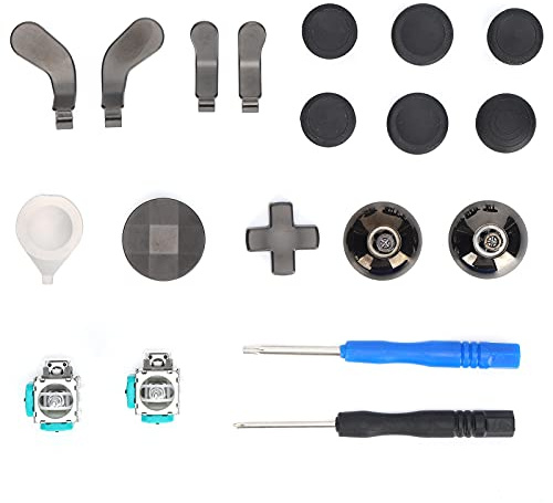 Kit de Réparation de Manette de Jeu pour 2, Ensemble de Boutons de Manette de Jeu 19 en 1, Accessoires de Remplacement de Contrôleur, Boutons de Manette de Jeu pour