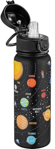 OLDLEY 20oz Kids Water Bottle With Straw, Insulated Leakproof School Bottle