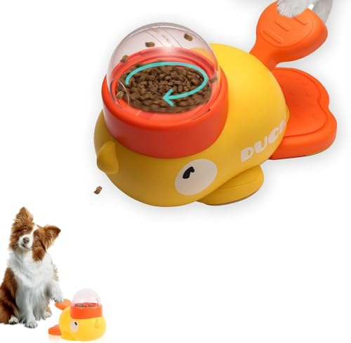 JITNGM Pet Treat Dispenser,Duck Shape Dog Slow Feeder Toy,For Pet Food Dispenser, Cats Dog Interaction Treats Feeder, For Enrichment And Entertainment