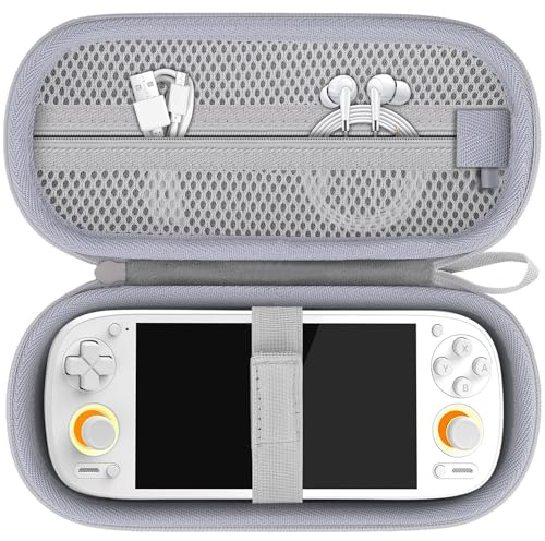 khanka Case for Anbernic RG VITA Pro/Retroid Pocket 6/5 Console,White | Travel-Ready Storage for Anbernic RG VITA /Retroid Pocket G2/Retroid Pocket 4 Retro Handheld Game Console & Accessories