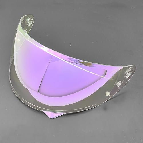 Yofab Visiere Casque Moto pour HJC C10, Casque Moto Pare-Vent Casque Lentille, Remplacement de Visière de Lentille de Casque de Bouclier de Vent de Moto,C Aurora Purple