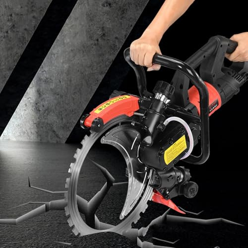 Concrete Saw with Water Line and Pump, 8980W Power, Cuts Up to 11.81 Inches, Includes Blade, Ideal for Stone and Rebar Cutting