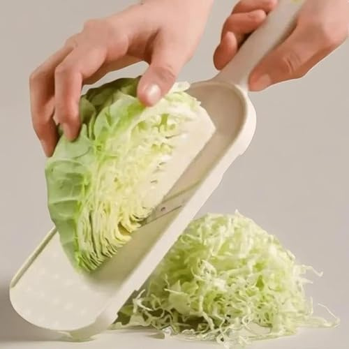 Japanese Style Beige Cabbage Slicer, Multifunctional, Lemon Cucumber Vegetable Salad, Plastic Kitchen Utensils & Gadgets, Cutting Shredder