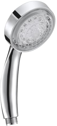 Farbwechselnder LED Duschkopf Ld8008-a14, Runde Form | Abs in Silber, Reagiert Wasserfluss, für Feste Montage Am Badarmaturen Anschluss
