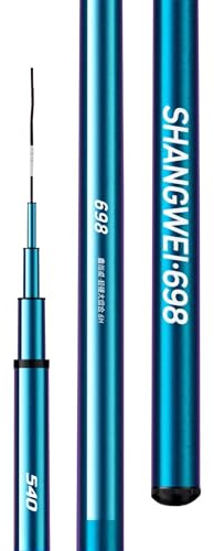 TUJISEK Hoch Kohlenstoff Angelrute 3.6m 3.9m 4.5m 4.8m 5.4m 5.7m 6.3m 7.2m Handrute Angelruten Stipprute Angel rute Teleskopangel Fishing Rod Angelausrüstung Fern Grosser Fisch(6H4.5m)