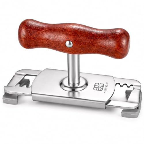 Edelstahl Dosenöffner und Deckelöffner für Schraubgläser | Glasöffner für Senioren, verstellbar 1-10 cm, ergonomisch für Flaschen und Gläser