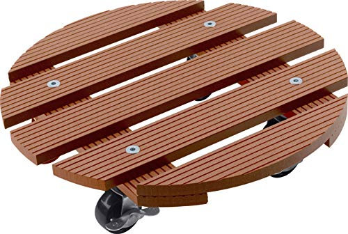 Metafranc 825120 Rouleau de Papier WPC - Diamètre : 300 mm - 60 kg - Roues en PVC - Résistant aux intempéries - avec roulettes - Aide au Transport pour Plantes