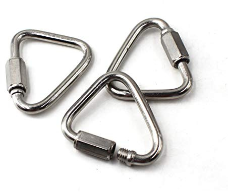 Delta Quick Link 304 Edelstahl Dreieck Quicklink Kettenverbinder Schraubverschluss Karabiner