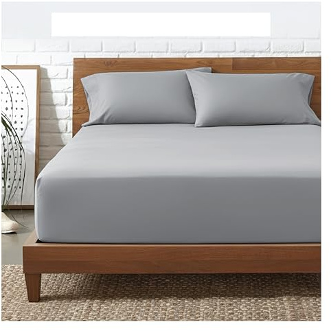Funky Gadgets Sábana bajera ajustable de tamaño King, color gris, 100 % algodón egipcio, sábanas de 30 cm con bolsillo extra profundo, sábanas bajeras de tamaño King, juego de ropa de cama sin funda