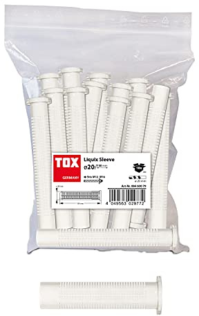 TOX Siebhülse Liquix Sleeve 20 x 130 mm, 10 Stk. | Für TOX Verbundmörtel in Loch- und Kammerstein, in Liquix-Zulassungen erfasst, 08460079