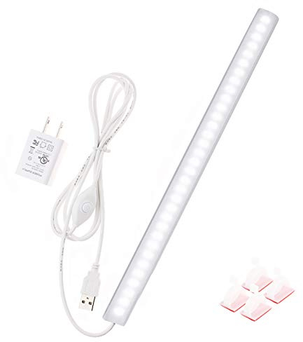 Under Cabinet Light, 12 Inch Plug in LED Closet Light with Memory Function, Cold White 6000K, Super Slim Dimmable Workbench,Under Counter Lights for Kitchen