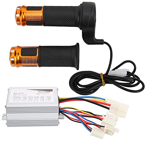 RiToEasysports 36V 500W Motor Brushed Speed Controller with Throttle Grip for Electric Electric Tricycle Electric Modification Accessories