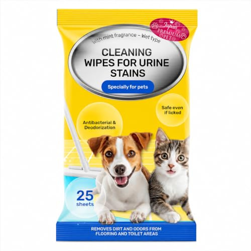 Japan Premium Pet Lingettes Nettoyantes pour Chien et Chat X-Large 25 pcs Lingette Chien Nettoyante pour Eliminer Les Odeur et la Saleté | Lingette Nettoyante Chat | Toilettage du Chien Accessoires