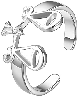 PAMTIER Damen Herren Chinesisches Sternzeichen Ring Größenverstellbarer Ring Schmuck Waage