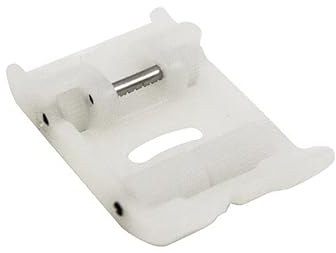 Snap-On Teflon Roller Presser Foot Compatible with Alpha, Singer, Brother, Juki and More Household Sewing Machines | Non-Stick Surface for Leather, Teans and More