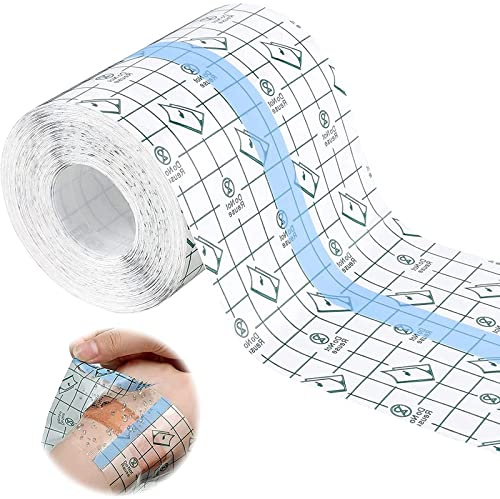 Wasserdicht Transparent Bandage, 15cm*10m Duschpflaster Rolle, Wasserdichter Verband, Tattoo Wasserdichte Klebebandage Transparent Bandage, Hautschutzauflage für Tätowierte Haut