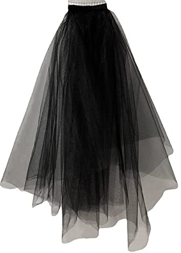 JUSTUSNX Schwarzer Brautschleier, 2 Ebenen, Gothic, kurz, für Halloween-Party, mit Kamm, Cosplay-Zubehör für Frauen und Mädchen, Schwarz , Einheitsgröße