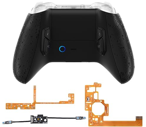 eXtremeRate Victor S Remap Kit für Xbox One S/X Controller, 6 Remap Profiles & Ergonomic Rückgehäuse & Side Rails Shell & 4 Back Buttons Zubehör für Xbox One S/X Controller-Texturiert Schwarz