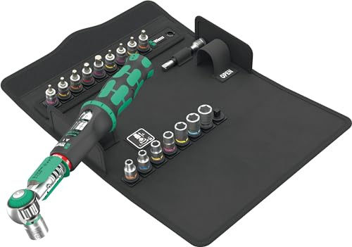 Wera Safe-Torque A 1 SHK Set 1, 1/4 Square Head, 2-12 Nm, 20-Piece Set - 05136073001