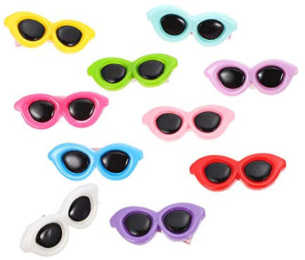 CIYODO 10stücke Sonnenbrille Für Hunde Im Design Von Haarspangen Haustier-haarnadeln Zarte Haarnadeln Für Haustiere Sommer- -Kopfbedeckungen