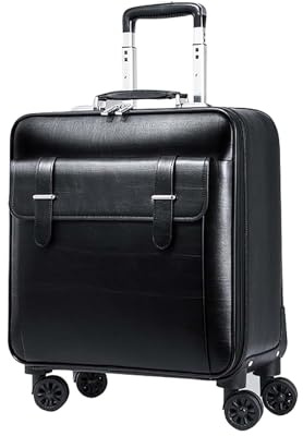 GOTYKE Laptopvagn – portfölj med dubbla bärhandtag, executive premium rullväska kabin bagage resväska, c, 41x23x50cm