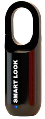 Fingerprint Padlock Mini Smart Padlock Keyless USB Charging Biometric High Security Lock for Gym Locker, Shed Locker, Storage Units, Luggages, Suitcases (Black)