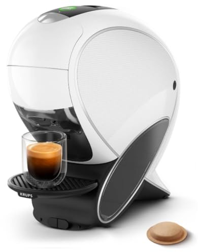 KRUPS Machine a café NESCAFÉ Dolce Gusto, Dosettes compostables, Néo Blanc KP850110