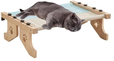 Sedile per gatti per davanzale della finestra, sedile per gatti di appartamento, nido per davanzale della finestra per gatti, regolabile sul davanzale della finestra, con trapunta imbottita per