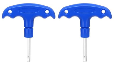 sourcing map 2pcs Golf Spike Wrench Tool 3.9mm Golf Torque Wrench Stainless Steel Golf Head Adjustment Tool Golf Driver Torque Tool with Square Tip for Golf Drivers and Head Weight, Blue