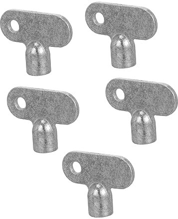 Homoyoyo 5pcs Square Socket Radiator Bleed Wrench for Easy Air Venting Durable Plumbing Tool for Water Taps and Radiator Valves Compact and Convenient Design