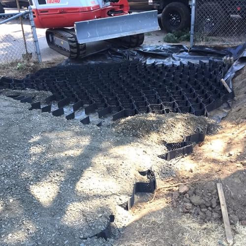 Stabilisateur de Gravier Grille Géo Stabilisateur De Grilles De Gravier Et De Pavés – 10 Cm D'épaisseur, Grilles De Contrôle De La Boue Pour Enclos À Chevaux/allée De Pente, Systèmes De Terrasses De R