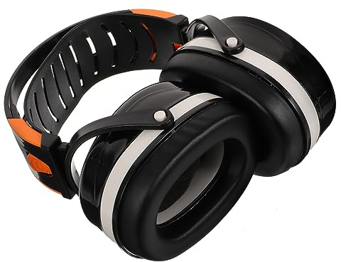 Uonlytech Sound Blocking Safety Open Earbuds Ear Protection Headphones Adjustable Hearing Noise Canceling Ear Muff Ear Defenders Head Ear Muffs Wired Earbuds Black Abs