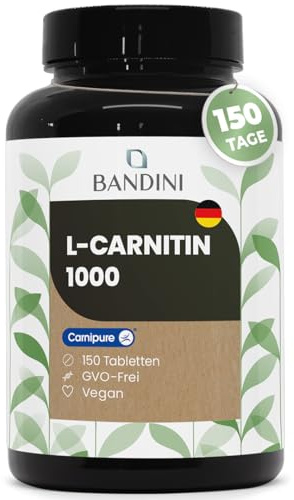 Bandini® L-CARNITINE 1000mg, Premium-Rohstoff Carnipure® Maximale Dosierung