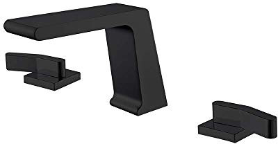 Miscelatore per lavabo Nero, Tre Fori, Ampio lavandino del Bagno, Miscelatore Caldo e Freddo, lavabo, Doppia Maniglia, lavabo, lavabo in Ottone, lavabo da appoggio