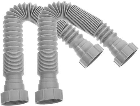 QUMIIRITY Flexible Sink Drain Extender Hose Plastic Expandable Tubing for Kitchen and Bathroom Waste Drainage, Sturdy Flexible Drainage Pipe for Sink, Wash Basin, and Washing Machine