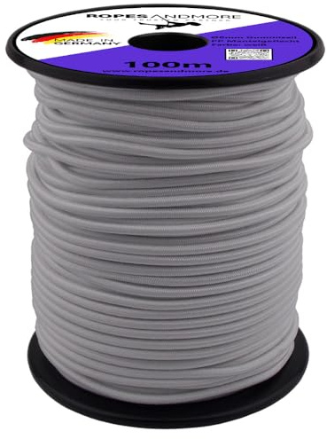 Corde extensible en polypropylène - 6 mm - Corde en caoutchouc PPM - Fabriqué en Allemagne - 10 m à 100 m - Plusieurs couleurs (blanc, 50 m (Lfm) Ø 6 mm - Sans bobine