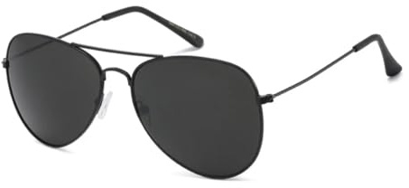 Generisch Air Force Sonnenbrille Schwarz – Klassische Piloten Herren & Damen, Metallgestell, UV400 Schutz, Zeitloses Piloten-Design