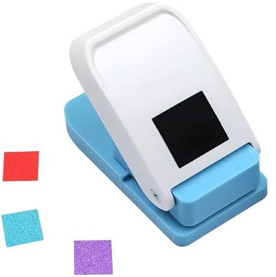Craft Punch, Square Hole Punch, Portable Paper Punches for Crafts for Cardboard, Scrapbook, Postage Envelope Labels, Wrapping Card, Making Crafting, DIY Tab Making and Gift Wrapping
