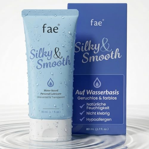 Fae Gleitgel wasserbasiertes für Frauen - 80 ml, Sensitives Gleitmittel, Sanftes Intimgel für den Intimbereich, pH-hautneutral, Parabenfrei