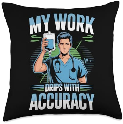 IV Therapy Nurse Medical Worker Intravenous Infusion Nursing Throw Pillow