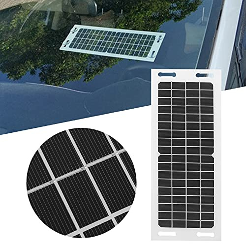Ycauty Car Solar Charger with 3 Meter Cable Monocrystalline 18V 5W for 12V Automotive Battery Preservation