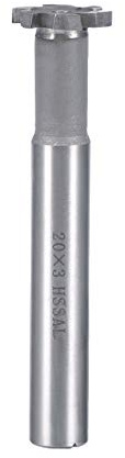 uxcell High Speed Steel T Slot End Mill Milling Cutter 6 Flutes 20mm Cutting Dia 3mm Depth