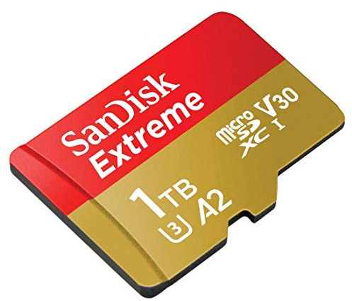 SanDisk Extreme 1 TB microSDXC Memory Card + SD Adapter with A2 App Performance + Rescue Pro Deluxe, Up to 160 MB/s, Class 10, UHS-I, U3, V30