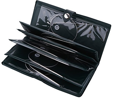 11 Stück Edelstahl Rundstricknadeln Professionelles Häkelnadel-Set Metall Rundstricknadeln Set in verschiedenen Größen 1,5 mm bis 5,0 mm (65 cm)
