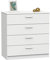 MUEBLES PITARCH Commode avec 4 tiroirs coulissants métalliques, Commode pour Chambres, Blanc, 78 x 74 x 40 cm (Hauteur x Largeur x Profondeur) Chiffonnier, Collection Tibet