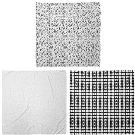 ABAKUHAUS Unisex Bandana, Dreiecks- und gepunktete Muster von Platziert Platz monochromen Formulardesign, 3er Pack, Mehrfarbig