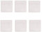 Acan Pack de 6 Platos Llanos de cerámica de Forma Cuadrada de 1 x 21 x 21 cm, Ideal para hogar u hostelería. Set de 6 recipientes para Servir Alimentos de Color Marfil y Forma Cuadrada